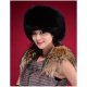 Female active leather fur hat color