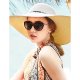 Female basic straw hat, sun hat, color block