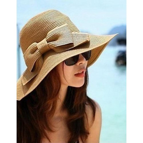 Female retro cap, solid color, straw hat, hat and hat, sun hat