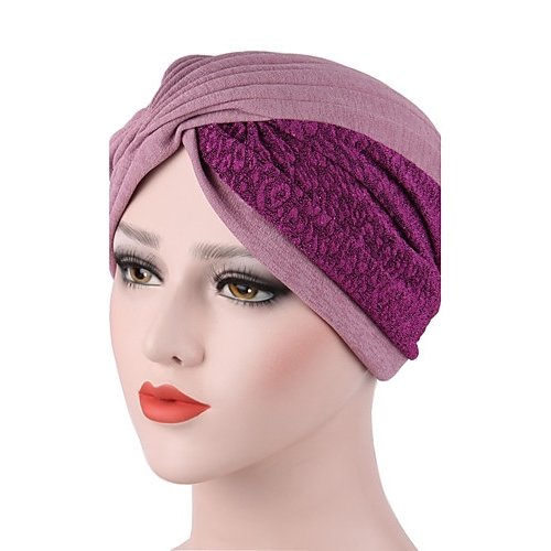 Female hat flower cotton soft hat, patchwork solid color