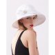 Women basic cute polyester hat sun hat, solid color flower