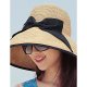 Women basic polyester straw hat, color block