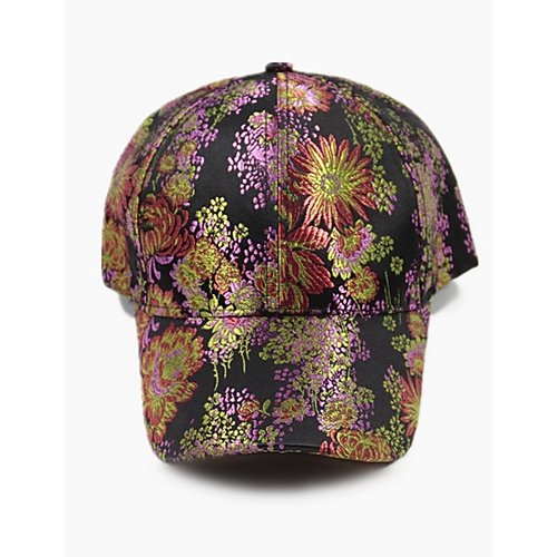 Women Foundation Polyester Nylon Baseball Cap, Solid Color Geometry