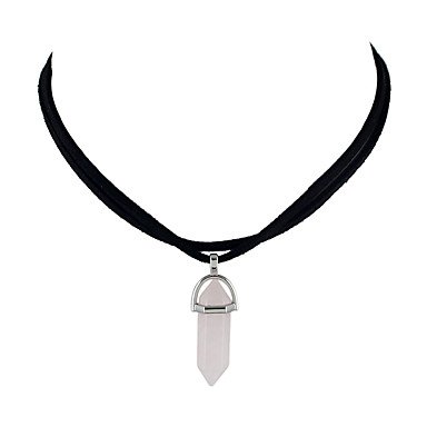 Women tourmaline single chain pendant necklace, simple, fashion, jewelry necklace