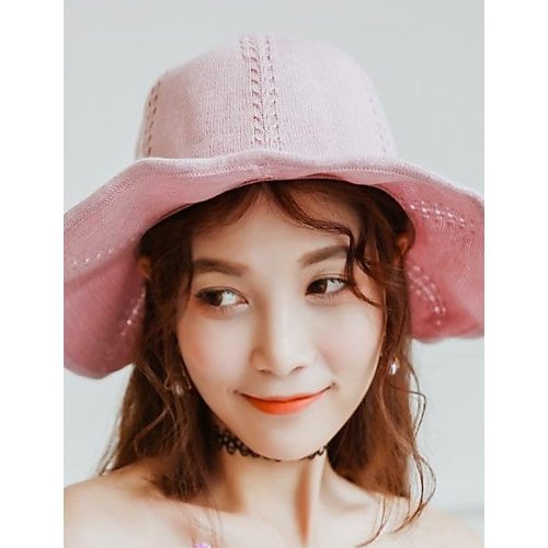 Women basic holiday polyester, casual soft hat cap, solid color bow