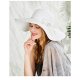 Women basic cute polyester straw hat sun hat, solid color