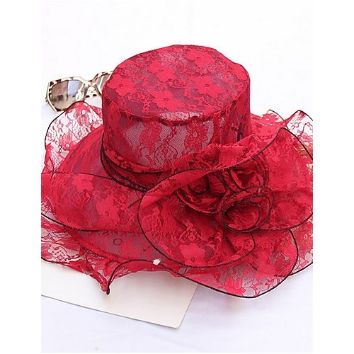 Female lace sun hat, solid color