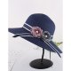 Women Basic Cute Polyester Nylon Straw Hat Sun Hat, Solid Color Striped Flower