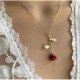 Fashion pendant necklace, roses, romantic, fashion cute, adorable, rose alloy necklace jewelry