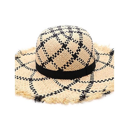 Female polyester sun hat fringed tassel